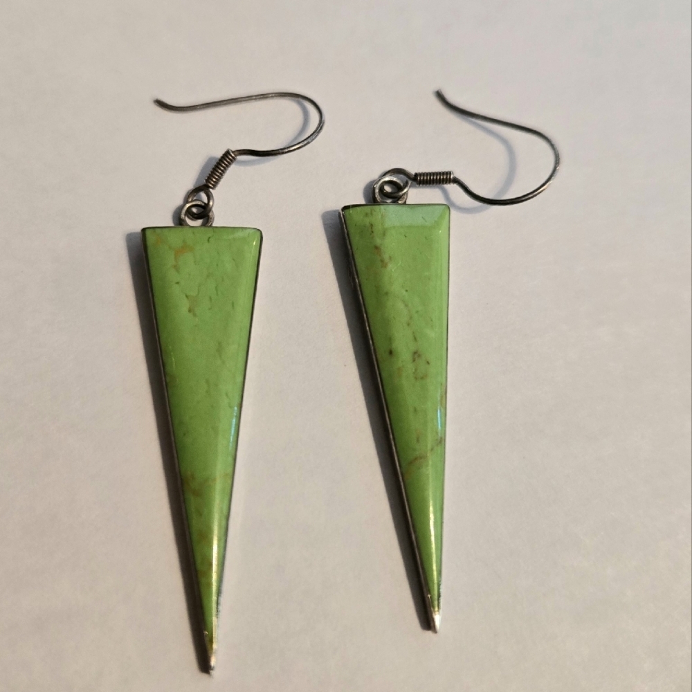 Enamel  925 Triangle Drop Earrings Mexico